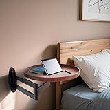 EZAYMSNY Klapptisch Wand Rund, Wandklapptisch Kleiner Schreibtisch Klappbar...