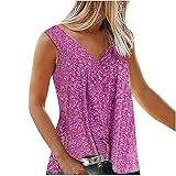 Floral Gedruckt Blumen Tanktops Träger Tops für Damen T-Shirt Damen...