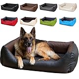 CopcoPet Rocco Hundebett Hundesofa Wendebett Kunstleder L 90x70cm Schwarz...