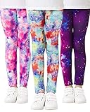 Adorel Mädchen Leggings Dünn Hosen Bedruckt 3er-Pack Sternenhimmel...