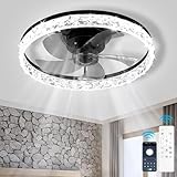 Finktonglan LED-Deckenventilator mit Licht – Moderner blattloser...