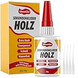 Superkleber für Holz – Extra starker, transparenter & wasserfester...