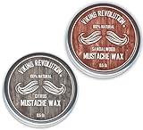 Viking Revolution Schnurrbart Wachs, 2er-Pack - Bart- & Moustache Wax für...