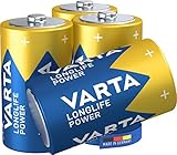 VARTA Batterien D Mono, 4 Stück, Longlife Power, Alkaline, 1,5V, ideal...