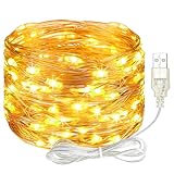 litogo Led Lichterkette mit USB, 5M 50LED Kupferdraht Lichterkette mit...