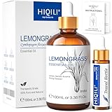 HIQILI 100ml Zitronengras Öl, 100% Naturrein Lemongrass Ätherisches Öl...