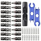 10 paar Solarstecker mit 2 Werkzeug, Männlich/Weiblich Solarpanel Stecker...