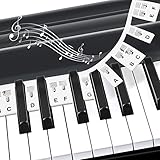 Abnehmbare Klaviertastatur Notenetiketten, Klavier Keyboard Noten für 88...