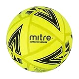 Mitre Ultimatch Hallenfußball, Formbeständigkeit, Ball, Gelb/Schwarz, 5