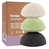 Vove | Premium Konjac Schwamm | 3 Stück | Organisch | 100% Natürlich |...