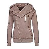 Newbestyle Damen Trainingsjacke Vicky Pullover mit Kapuze Reißverschluss...