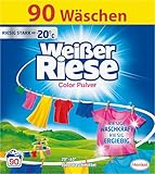 Weißer Riese Color Pulver (90 Waschladungen), Colorwaschmittel mit...
