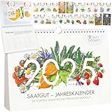 Saatgut Kalender 2025 Wandkalender A4: Garten Wandkalender 2025 –...