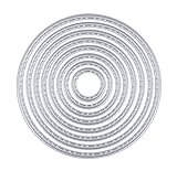 Rayher Stanzschablonen Kreis, mit Steppnaht am Rand, Set 8teilig, Kreise...