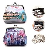 Kleines Mini Geldbörse Portemonnaie Geldbeutel Beutel Portmonee Coin Purse...