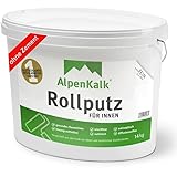 AlpenKalk® Rollputz extraFEIN | 0,3mm Körnung | Hohe Deckkraft & schnell...