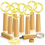 Ymenow Flaschenlicht mit Timer, 10 Stück Flaschenlichterkette Korken 2M...