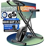 HELDENWERK Heimtrainer fahrrad Klappbar Set-extra bequem & leise-...