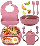 Jissta Kindergeschirr Baby-Teller, 8-teiliges Set Kinderteller mit...