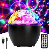 ENONEO LED Discokugel 16 Farben 360° Musik Activated Discokugel LED Disco...