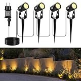 GuKKK Gartenbeleuchtung, 4er Set Gartenstrahler, Außenleuchten...