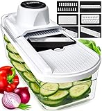 Mandoline Gemüsehobel Gemüsereibe - Gurkenhobel Dünne Scheiben - Reibe...
