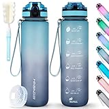 HASAGEI Sports Trinkflasche 1L Wasserflasche 1 Liter Trinkflasche BPA Frei...