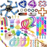 JUAUO 50 Pcs Fidget Toys Set, Stress-Angst Relief Spielzeug für Kinder und...