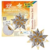 folia 366/2020 - Bastelset Bascetta Stern Duo silber/gold, 32 Blatt, 20 x...