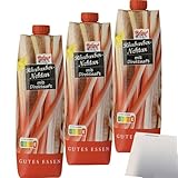 usy Bundle für Hofgut Rhabarber Nektar 3er Pack (3x1l Packung) + usy Block