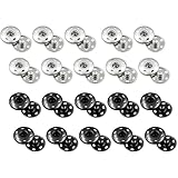 20 Sätze Annähen Druckknöpfe aus Metall, 12mm Snaps, Druckknopf Nähen,...