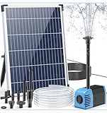 Biling Solar Teichpumpe mit Filter, 12W 605L/H Solar Springbrunnen für...