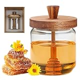 Dzmuero Honigspender, Honigglas, Honigtopf, Honigglas aus Akazienholz mit...