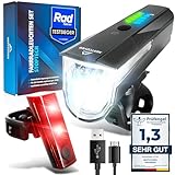 NEXTCOVER® Fahrradlicht Set mit [LightSense] Sensor & 11h Akkulaufzeit I...