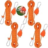 KUUGUDE 4 Stück Seilspanner, 4 m 4 mm verstellbare Abspannseile für...
