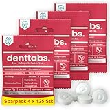 Denttabs Zahnputztabletten Erdbeergeschmack 4x125 Stk. die vollwertige...