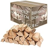 Brennholz Kaminholz Eiche Holz 30 kg Für Ofen und Kamin Kaminofen...