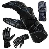 PROANTI Sommer Regen Motorradhandschuhe mit Visierwischer Motorrad...