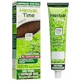 Herbal Time Henna für Natürliches Haar Farbcreme Natürliche Braunfarbe...