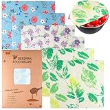 6 Stücke Bienenwachs Wraps Wachspapier Bienenwachstücher aus Natürlichem...