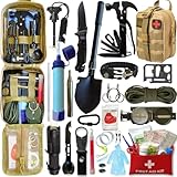 Survival Pro Outdoor Notfallausrüstung Set, Taktischer Rucksack mit...