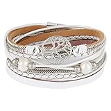 StarAppeal Armband Wickelarmband mit Perlen, Ketten, Flechtelement und...