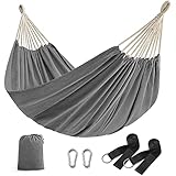 SONGMICS Hängematte 210x150cm Doppel Hängematte 300kg Tragkraft für...