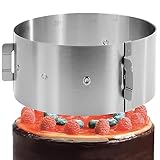 4smile Tortenring verstellbar hoch 10 cm - Edelstahl Backring verstellbar...