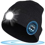 flintronic LED Mütze Mit Licht, Bluetooth Mütze mit Licht Männer, Mütze...