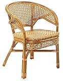 Kobolo Stuhl Rattanstuhl Sessel Rattansessel -Nimes- mit Wiener Geflecht -...