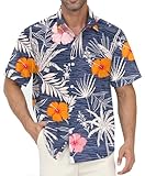 Gavliuu Hawaii Hemd Männer, Herren Hawaiihemd Casual Freizeit Blumen...