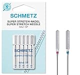 SCHMETZ Nähmaschinennadeln I 5 Super Stretch-Nadeln I Nadeldicken...