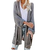 Lange Strickjacken für Damen, volle Ärmel, Oversize-Strick, Outwear,...