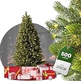 Künstlicher Weihnachtsbaum mit Beleuchtung - [100% Spritzguss] - 210 cm...